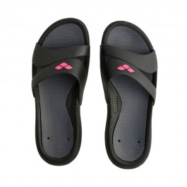 Arena Ciabatte Piscina Nina Nero Fucsia Donna