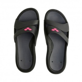 Arena Ciabatte Piscina Nina Nero Fucsia Donna