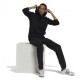 ADIDAS Originals Felpa Con Cappuccio Logo Piccolo Nero Uomo