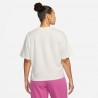 Nike T-Shirt Logo Crop Bianco Donna