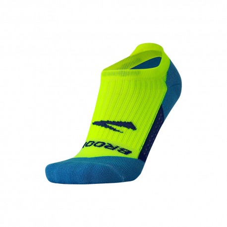 Brooks Calze Running Ghost No Show Neon Giallo Navy