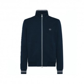 Sun 68 Felpa Con Cerniera Piquet Blu Uomo