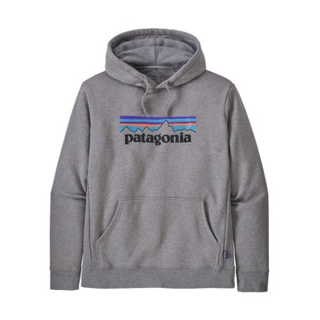 Patagonia Felpa Trekking P-6 Logo Uprisal Hoody Gravel Heather Uomo