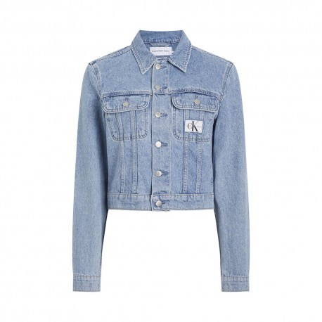 Calvin Klein Giacca Denim Azzurro Donna
