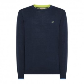 Sun 68 Maglia Maniche Lunghe Giro Blu Uomo