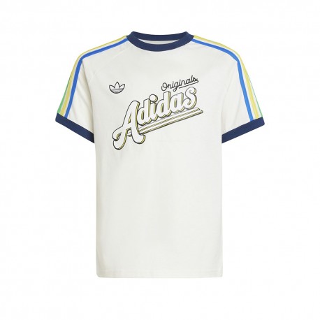 ADIDAS Originals T-Shirt Logo Bianco Bambino