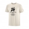 Salomon T-Shirt Milano Cortina 2026 Olympic Logo Bianco Beige Uomo