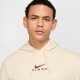 Nike Felpa Club Con Cappuccio Bianco Uomo