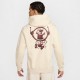 Nike Felpa Club Con Cappuccio Bianco Uomo