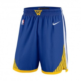 Nike Pantaloncini Basket Nba Warriors Swingman Icon Blu Giallo Uomo