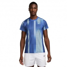 Nike Maglia Tennis Court Victory Print Comet Blue Uomo