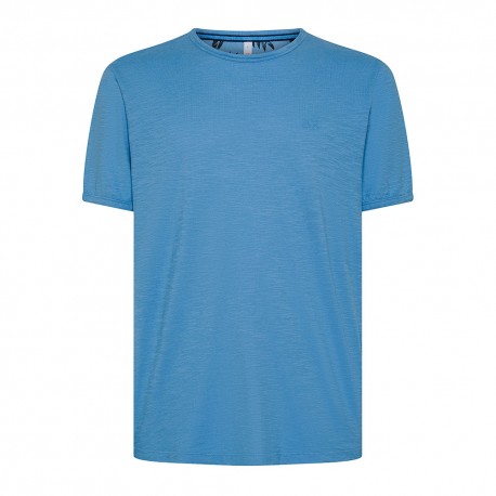 Sun 68 T-Shirt Fiammata Azzurro Uomo