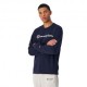 Champion Felpa Giro Logo Blu Uomo