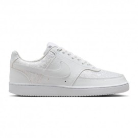 Nike Court Vision Low Bianco Bianco - Sneakers Donna