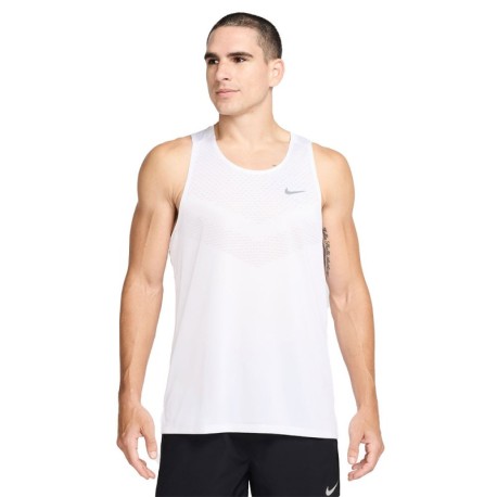 Nike Canotta Dri-Fit Stride Bianco Reflective Argento Uomo