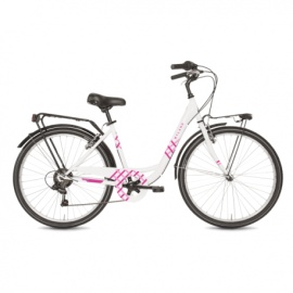Myland 24" Vicolo 6V Bianco Rosa - City Bike Bambina