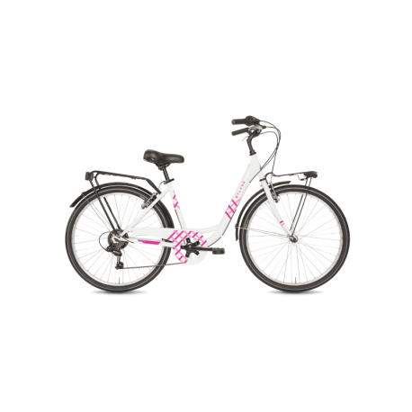 Myland 24" Vicolo 6V Bianco Rosa - City Bike Bambina