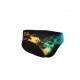 Arena Costume Slip Vibrant Nero Turchese Uomo