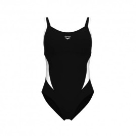 Arena Costume Intero Piscina Supportato Makimurak Nero Bianco Donna