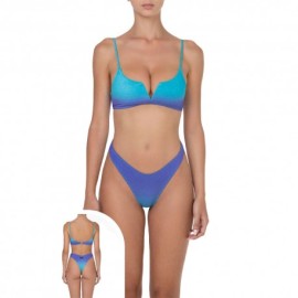 Effek Bikini Triangolo Degrade Blu Donna