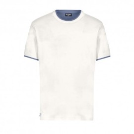 Zeybra T-Shirt Bordino Bianco Uomo