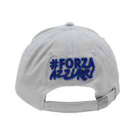 Imma Cappellino Italia Ricamo Bianco Azzurro Uomo