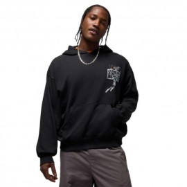 Nike Jordan Brooklyn Felpa Con Cappuccio Nero Uomo
