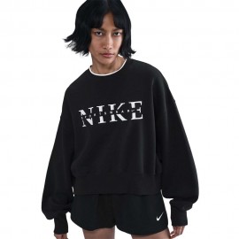 Nike Felpa Giro Nero Donna