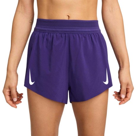 Nike Pantaloncini Running Aeroswift Court Purple Bianco Donna