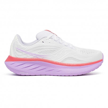 Saucony Ride 18 Bianco Coral - Scarpe Running Donna