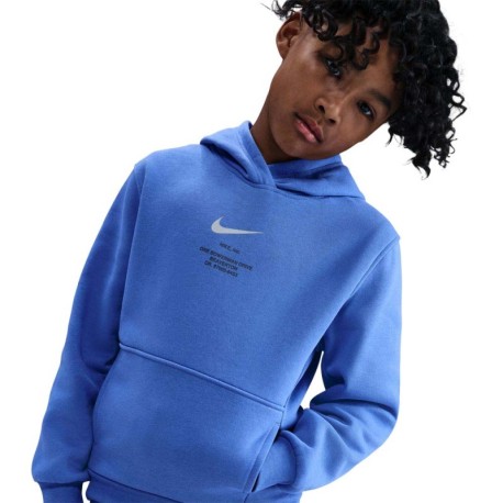 Nike Felpa Palestra Blu Bambino