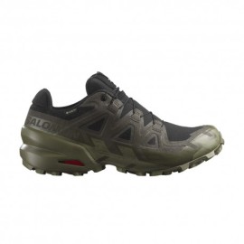 Salomon Speedcross 6 GORE-TEX Nero Peat Deep Lichen Verde - Scarpe Trail Running Uomo
