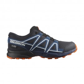 Salomon Speedcross Waterproof Navy Blu Dark Rosso - Scarpe Trail Running Bambino
