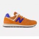 New Balance 574 Mesh Suede Arancio Blu - Sneakers Uomo