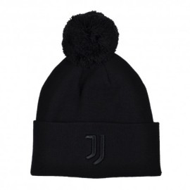 Imma Berretto Calcio Juve Ponpon Ricamo Nero Nero Uomo
