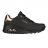 Skechers Uno Oroen Air Lea Nero Mettalic Oro - Sneakers Donna