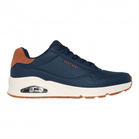 Skechers One Suited On Air Lea Blu Marrone - Sneakers Uomo