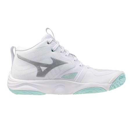 Mizuno Wave Momentum Elite Mid Bianco Verde - Scarpe Pallavolo Donna
