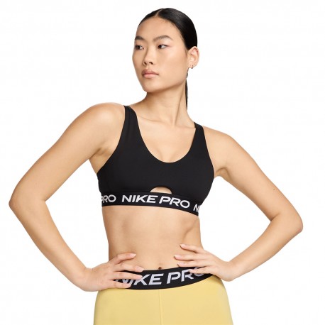 Nike Pro Reggiseno Sportivo Indy Plunge Nero