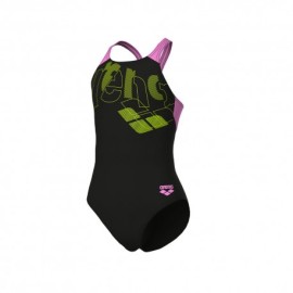 Arena Costume Intero Piscina Tales Nero Bambina