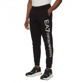 Ea7 Pantaloni Con Polsino Nero Bianco Uomo