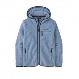 Patagonia Felpa In Pile Retro Pile Trekking Hoody Barmacle Blue Donna