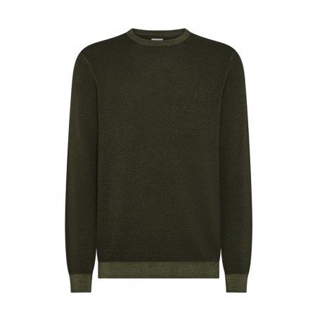 Sun 68 Maglia Maniche Lunghe Girocollo Verde Uomo