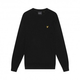 Lyle & Scott Maglia Maniche Lunghe Girocollo Nero Uomo