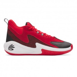Under Armour Curry 3Z 25 Sde Rosso Bianco - Scarpe Basket Uomo
