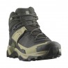 Salomon X Ultra 5 Mid GORE-TEX Peat Gray Verde Blue Nights - Scarpe Trekking Uomo