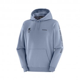 Salomon Felpa Trekking Milano Cortina 2026 Olympic Logo Grigio Uomo