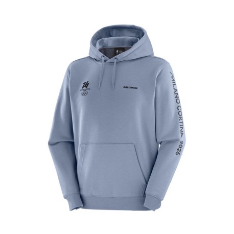 Salomon Felpa Trekking Milano Cortina 2026 Olympic Logo Grigio Uomo