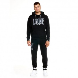 Leone Tuta Sportiva Con Cappuccio Big Logo Nero Uomo