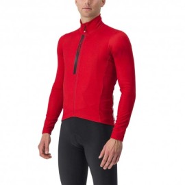 Castelli Maglia Ciclismo Entrata Thermal Rich Rosso Nero Uomo